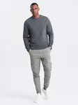 Ombre BASIC men's non-stretch cotton sweatshirt - graphite