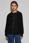 Women's knitted cardigan with zip black