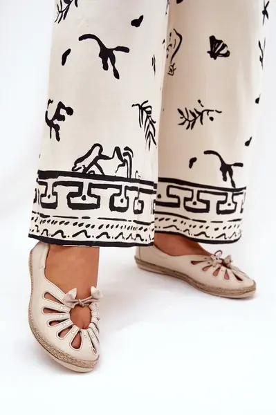 Ploché Baleríny Z Prírodnej Kože Zazoo