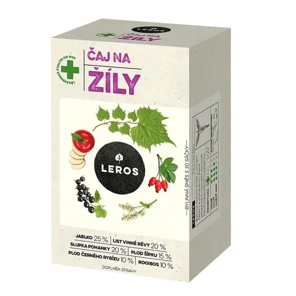 LEROS Čaj na žily 20 vrecúšok