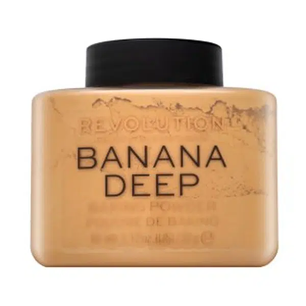 Makeup Revolution Baking Powder Banana Deep púder pre zjednotenú a rozjasnenú pleť 32 g