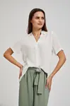 Women's shirt with collar MOODO - white