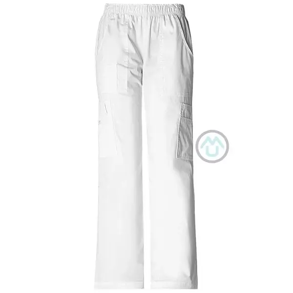 Dámske športové nohavice s gumou v páse - biela 2XL