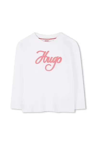 Tričko s dlhým rukávom pre bábätká HUGO