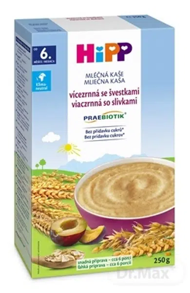 HiPP Mliečna KAŠA PRAEBIOTIK viaczrnná so slivkami