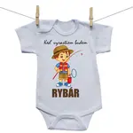 Boodyy Body s krátkym rukávom Keď vyrastiem budem rybár 62 (2-4 mesiace)