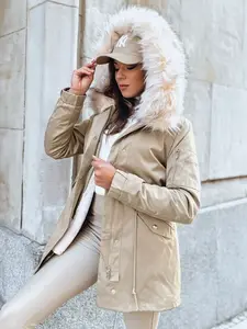 Women's winter parka GARNET beige Dstreet
