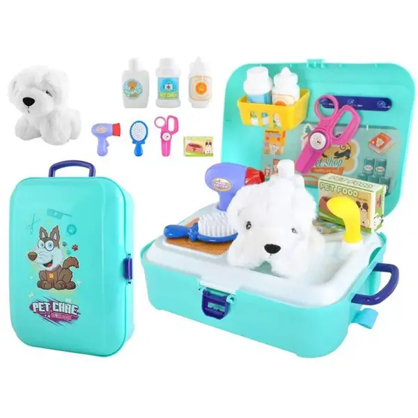 Sada detský kufrík kadernícky salón pre psa 8362WB