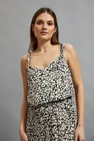 Dámský top MOODO - ecru bílá/černá