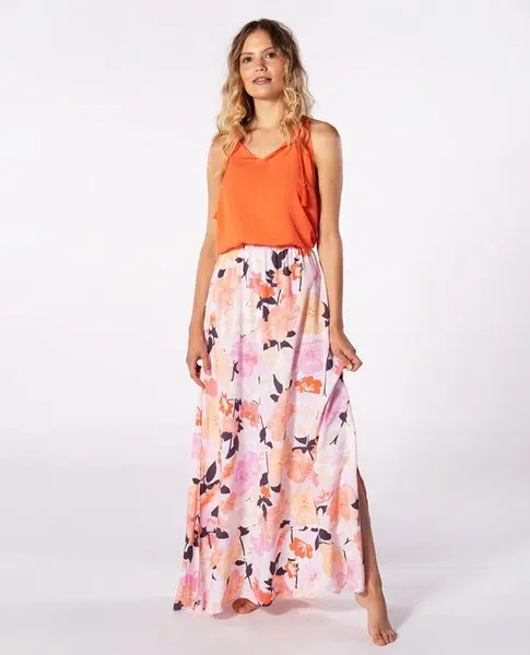 šaty Rip Curl ISLAND LONG DRESS Lilac