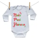 Boodyy Body s dlhým rukávom Naše prvé Vianoce 92 (18-24 mesiacov)