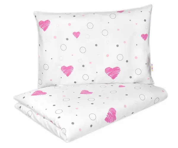 Bavlnené obliečky, 2D 140x200/70x90, I love Girl,ružová/biela