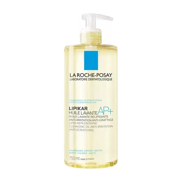 LA ROCHE-POSAY Lipikar Huile Lavante AP+ Zvláčňujúci relipidačný kúpeľový a sprchovací olej proti podráždeniu 750 ml