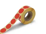 Samolepící kolečka červená, průměr 25 mm, 1000 ks na roli