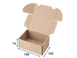 10 ks - Minikrabice/krabička 148x105x74 3VVL hnědá