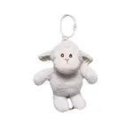 Závesná plyšová hračka s melódiou, Ovečka 18 cm - smotanovo biela