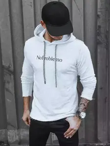 Pánská mikina s kapucí šedá barva Dstreet