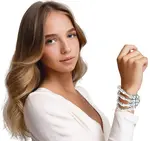 Náramok kostra dlaň kovový