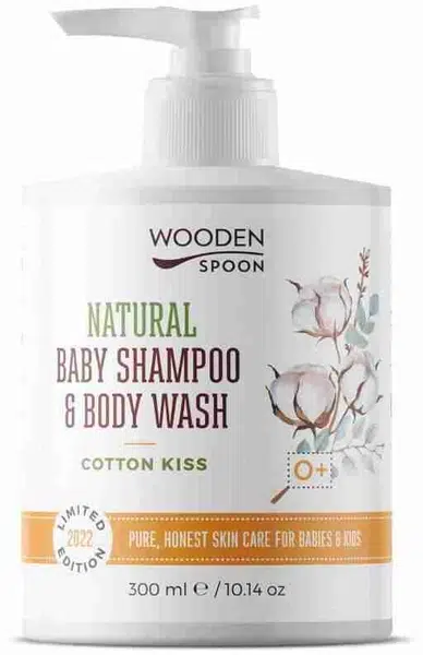 Wooden Spoon Detský sprchový gél/šampón na vlasy 2v1 Cotton Kiss 300 ml