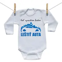 Boodyy Body s dlhým rukávom Keď vyrastiem budem leštiť auta 56 (0-2 mesiace)