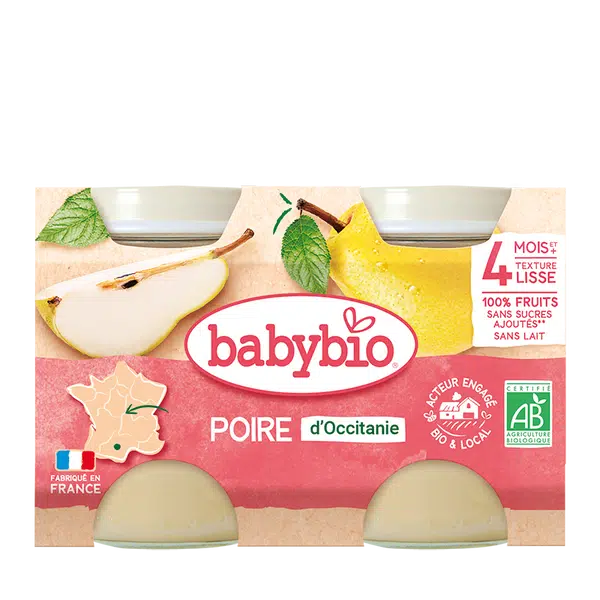 BABYBIO Príkrm hruška Williams (2x 130 g)