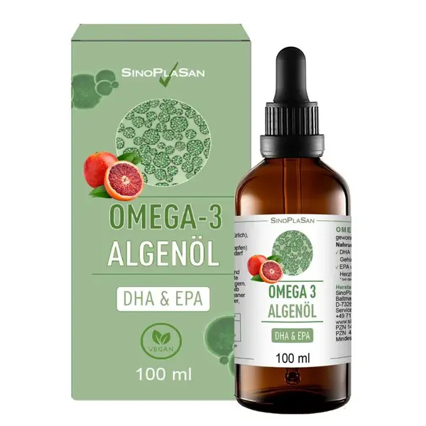 SinoPlaSan Omega 3 algae DHA+EPA olej, 100 ml