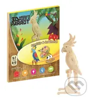 Papoušek (Dřevěné 3D puzzle) - puzzle z kategorie Zvířata