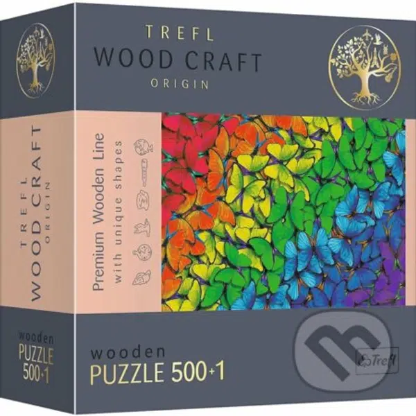 Dúhové motýle (Drevené puzzle)