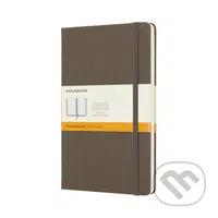 Moleskine - hnedý zápisník (stredný, linajkovaný)