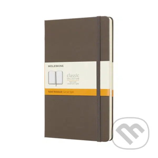 Moleskine - hnedý zápisník (stredný, linajkovaný)