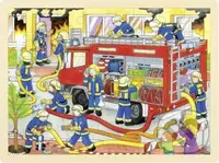 Boj s ohněm (Dřevěné puzzle) - puzzle z kategorie Maxi dílky