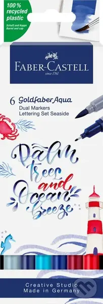 Popisovače Goldfaber Aqua Dual set 6 kusov Seaside