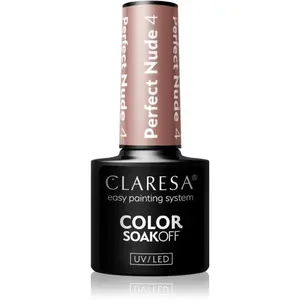 Claresa SoakOff UV/LED Color Perfect Nude gélový lak na nechty odtieň 4 5 g