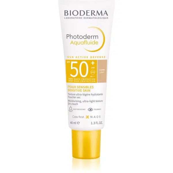 Bioderma Photoderm Aquafluid ochranný tónovaný fluid na tvár SPF 50+ odtieň Claire 40 ml