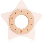 Kikkaboo Silicone and Wood Teether Star hryzadielko Pink 1 ks