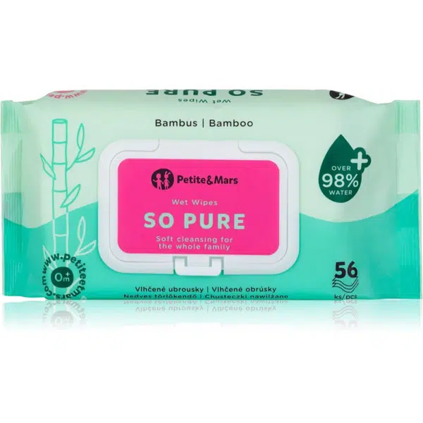 Petite&Mars So Pure vlhčené obrúsky pre deti 56 ks