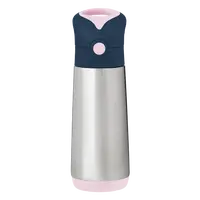 B.BOX Termoska na pitie so slamkou - indigo/ružová