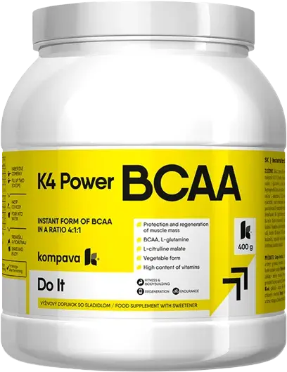 KOMPAVA K4 Power BCAA, malina-limetka 36 dávok 400 g