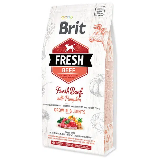 Brit Fresh Beef & Pumpkin Puppy Large Bones & Joints 2,5 kg | Granule pre psov