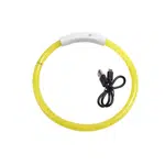 Reedog Full Light USB nabíjací svietiaci obojok pre psy a mačky - žltá - M