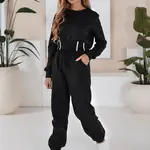 Čierny dámsky teplákový komplet KEILI