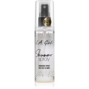L.A. Girl Cosmetics Shimmer Spray fixačný sprej na make-up na tvár a telo odtieň Gold 80 ml