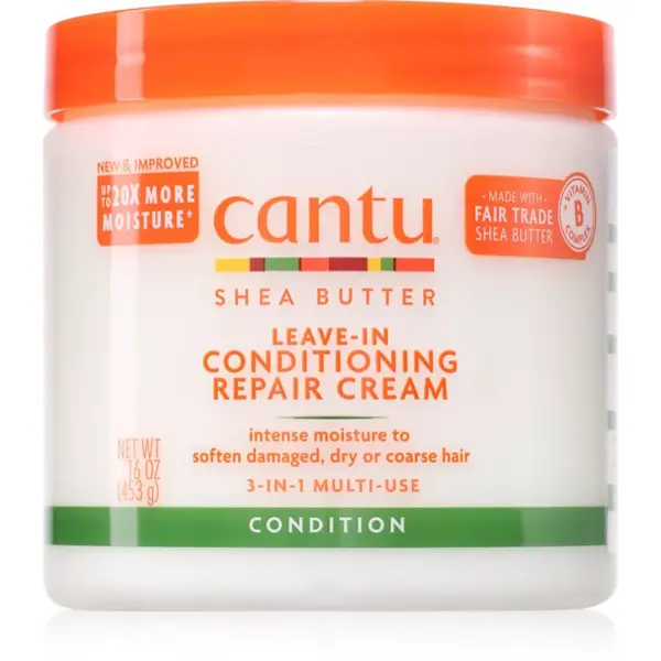 CANTU Shea Butter Leave-In Conditioning Cream bezoplachový kondicionér pre poškodené vlasy 453 g