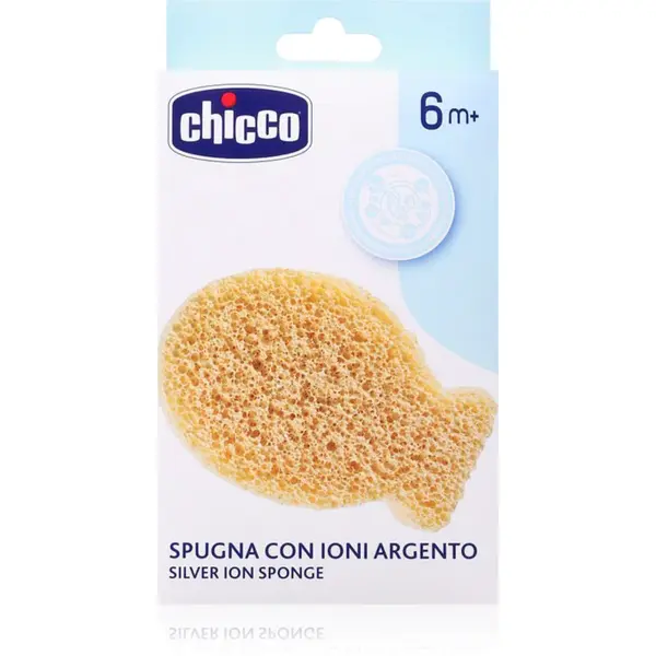 Chicco Silver Ion Sponge 6m+ detská hubka na umývanie s iónmi striebra 1 ks