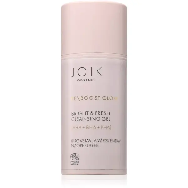 JOIK Organic Re-Boost Glow osviežujúci čistiaci pleťový gél s exfoliačným účinkom 100 ml