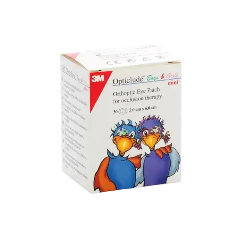 3M FUTURO Opticlude Boys&Girls Mini očná náplasť 5 x 6 cm, detský motív, ortoptická, na liečbu strabizmu 30 ks