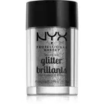 NYX Professional Makeup Face & Body Glitter Brillants Glitre na tvár i telo odtieň 10 Silver 2.5 g