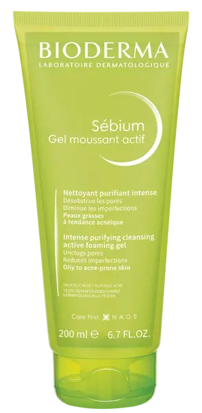 BIODERMA Sébium Gel moussant actif čistiaci gél na mastnú pleť a akné 200 ml