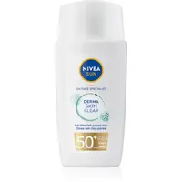 NIVEA SUN Derma Skin Clear pleťový krém na opaľovanie pre pleť s nedokonalosťami SPF 50+ 40 ml