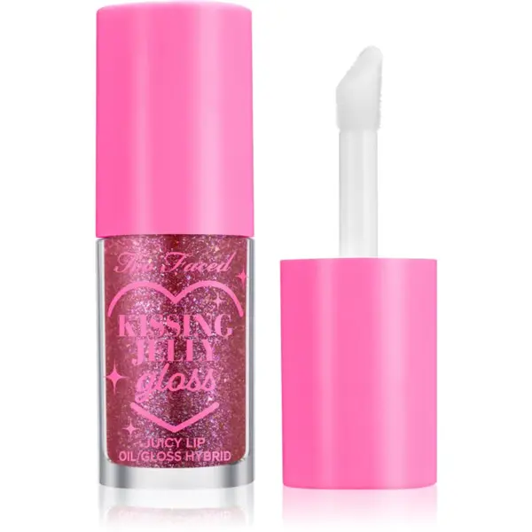 Too Faced Kissing Jelly Lip Oil Gloss olejový lesk na pery pre intenzívnu hydratáciu odtieň Grape Soda 4.5 ml